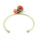 Bracelet jonc rouge pompon Julie Sion