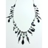 Sautoir perle noir/blanc