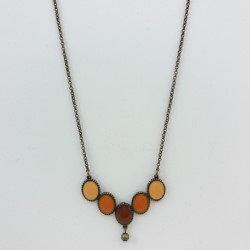 Collier émail orange Aliquo