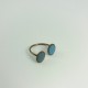 Bague émail bleu Aliquo
