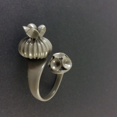 Bague torsade gris Camille Lescure