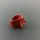 Bague fleur rouge Camille Lescure