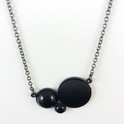 Collier 3 rond noir Camille lescure