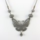 Collier papillon gris taupe Camille Lescure