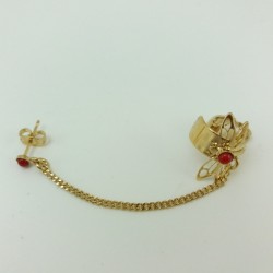 Earcuff rouge Julie Sion