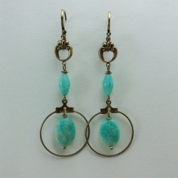 Boucle d'oreille amazonite Pia louise