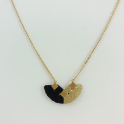 Collier Black Peau de fleur