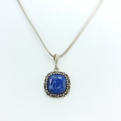 Collier cabochon lapis lazuli