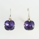 Dormeuses cristal purple velvet / argent