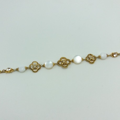 Bracelet Eléonore nacre blanc