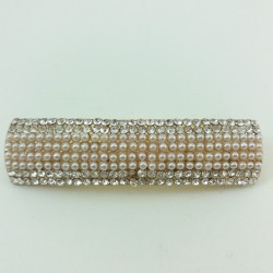 Barrette strass et perle