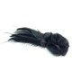 Broche fleur et plume noire Johanna Braitbart