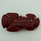 Broche cuir rouge Johanna Braitbart