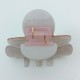Pince crabe acrylique fil rose