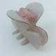 Pince crabe acrylique fil rose