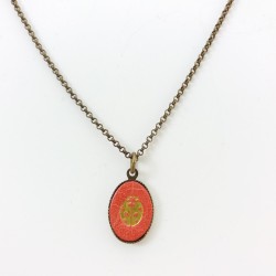 Collier coquelicot Peau de fleur