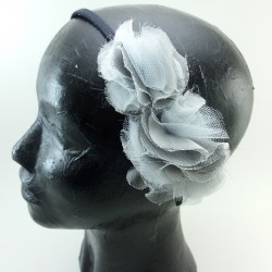 Serre tête fleur grise Johanna Braitbart