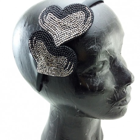 Serre tête coeur strass Ophélie Hat's