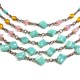 Collier mutiperle turquoise