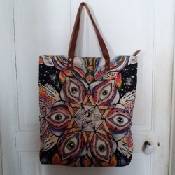 Sac toile mandala