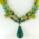 Ras de cou perle et strass vert