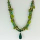 Ras de cou perle et strass vert