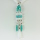 Collier perle turquoise/blanc