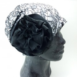 Bonnet rétro noir et gris