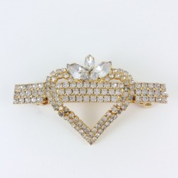 Pince strass cristal coeur