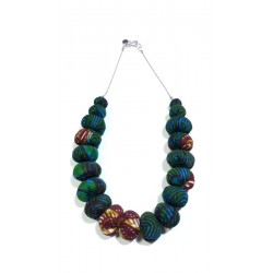 Collier boule wax vert