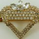 Pince strass cristal coeur