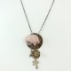 Collier fleur en soie