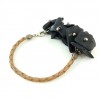 Bracelet cuir noir