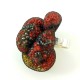 Bague filet perle rouge