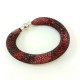 Bracelet filet rose/rouge