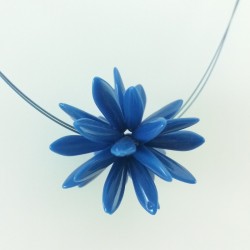 Ras de cou fleur bleu