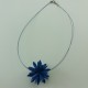 Ras de cou fleur bleu