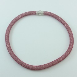 Collier filet framboise