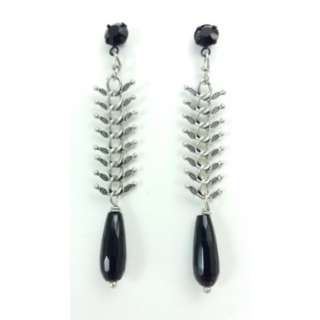 Clou écaille noir/argent Pia louise