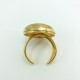 Bague cabochon or