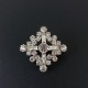 BROCHE CARRE STRASS CRISTAL SWAROVSKI