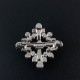 BROCHE CARRE STRASS CRISTAL SWAROVSKI