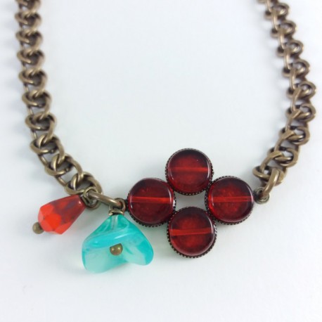 Bracelet zébrée orange