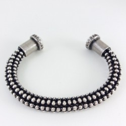 Bracelet tubulaire argent/pearl