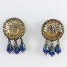 BO cabochon libellule or/bleu