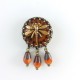 BO cabochon libellule topaze