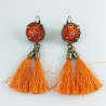 BO cabochon pompon orange