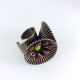 Bague coupelle rouge/anis
