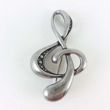 Broche Note De Musique En Alliage - Lot De 2 - Accessoire Vêtements Tendance - Cadeau Pour Musicienne, Fan De Musique
