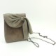 Bandouliére pochette cuir taupe